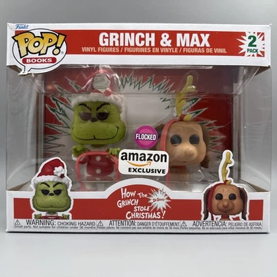 Funko POP! How The Grinch Stole Christmas Grinch with Max 2 Pack Flocked Read