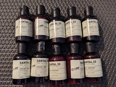 10 x Le Labo Santal 33 Shampoo, Conditioner, Shower Gel, Lotion NEW 50ml 1.7 Oz