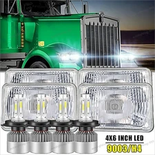 4pc 4x6" Headlights Hi/Lo Beam Headlamps FOR Kenworth T800 T400 T600A W900