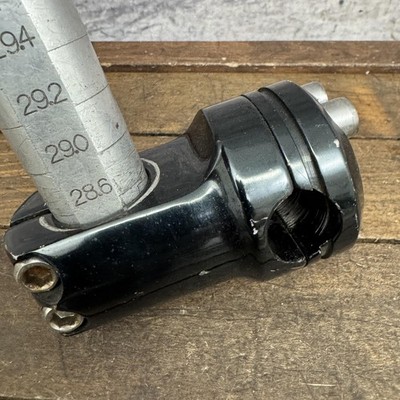 Vintage GT BMX Threadless Bike Stem 1 1/8 Clamp Black 4-Bolt Old