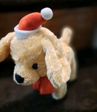 Adorable Animated Christmas Puppy Dog Plush Toy - Plays Jingle Bells 