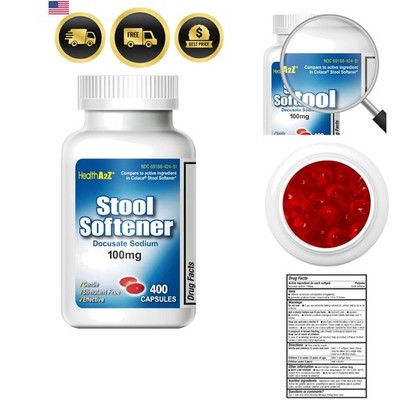 Stool Softener, Docusate Sodium 100mg, Stimulant Free, Gentle Constipation Re...