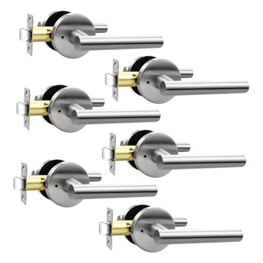  Pack Interior Door Handles for Bathroom and Bedroom, Privac
