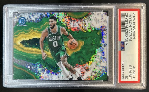 2025-26 Bowman Jayson Tatum Chrome Crystalized SSP #CNB-6 Celtics PSA 10