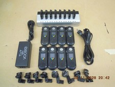 Lot of 8 x Vocera Communication Badges with Batteries, Charding Dock  Clips