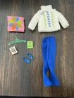 VTG Barbie Francie Doll Outfit #1279 Bridge Bit Pillow Cards Sweater Shoes Book