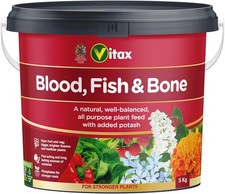Vitax Blood Fish Bone Organic Fertiliser Fruit Vegetables Flower Root Growth 5kg 4.20 per kilo