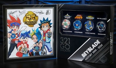 BEYBLADE X まとめ売り 2025 Beyblade X 25th Anniversary Set with 4 Tops & 4 Launchers