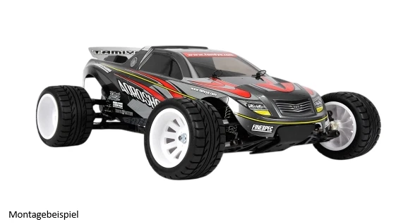 TAMIYA R/C BAUKASTEN TRUGGY "AQROSHOT" 1:10 AUF DT03T CHASSIS # 300058610 - Bild 2 von 4