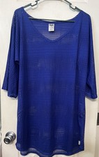 O'Neill Royal Blue Dolman Sleeve V-neck Mesh Pool Beach Swimsuit Cover Up M / L