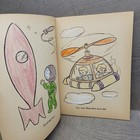Vintage Coloring Book Skyrocket Bonnie Books 1960s Children Space Rockets Moon — photo 7