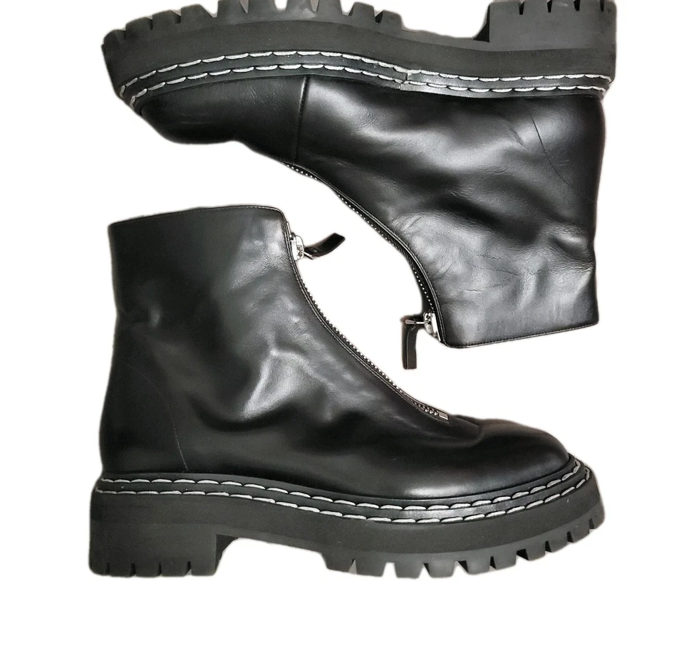 Botas de cuero Proenza Schouler con suela en contraste con cremallera venta al por menor: $995 EU38.5 Italia Foto 3 de 4