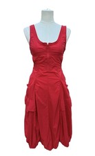 Anthropologie Daily Practice Red Parachute Bubble Hem Cutout Dress XS NWT