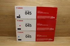Canon 045 - 3 PACK Complete Toner Cartridge Set NEW SEALED Black, Cyan, Magenta