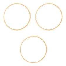 3X Dream Bamboo Rings,Wooden Circle Round Catcher DIY Hoop for Flower2634