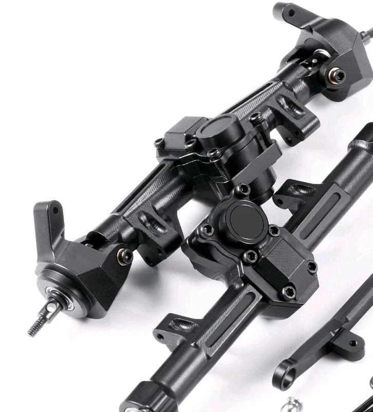 FLYXM Aluminum Alloy Front & Rear Axles for Axial SCX24 1/24 RC Crawler Car US - Image 3 of 3