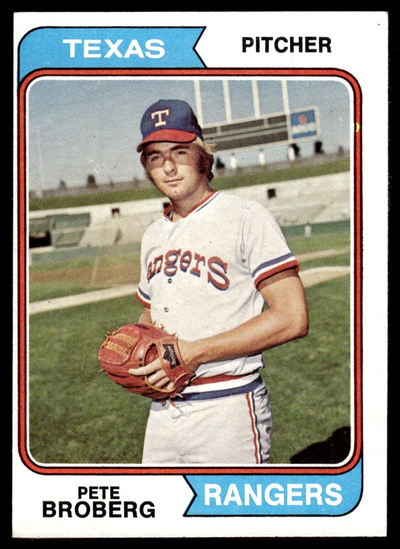 Pete Broberg 1974 Topps #425 Texas Rangers 33474 Baseball Card