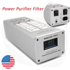 Audio Power Purifier Filter AC Power Socket Hi-Fi Rear Projection Dual Display