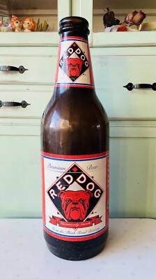 HUGE VINTAGE Rare 1995 Red Dog Beer Giant Bottle Bank Bar