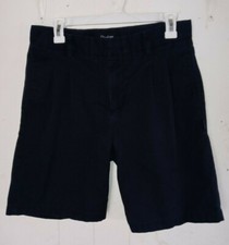 Boys Parker School Uniform Navy Pleated Shorts Size 30H adjustable 30x9