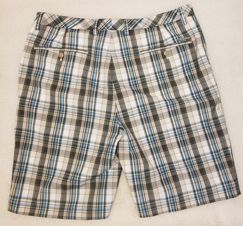 ASHWORTH Golfshorts blau kariert vorne flach Gr. 38 - Bild 2 von 5