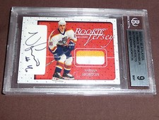 03-04 BAP Ultimate Nathan Horton AUTO Jersey RC 1/20 * 1/1 * BGS9 MINT L@@K  