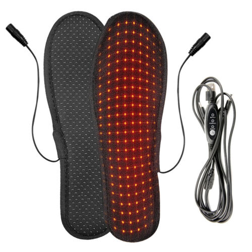 fr USB Heated Shoe Insoles Feet Warm Sock Pad Mat Electric Heated Insoles (39-40 - Photo 6/12