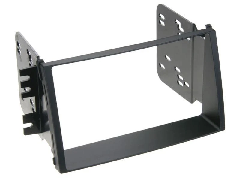 Mascherina Autoradio 1DIN Per Kia Soul (AM) 11/2008-09/2011, Colore Nero, Con Vano Portaoggetti