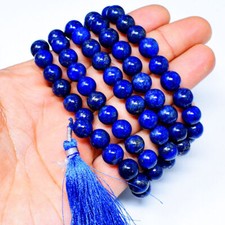 Natural 6/8/10mm Lapis Lazuli Mala 108 Prayer Beads Meditation Necklace