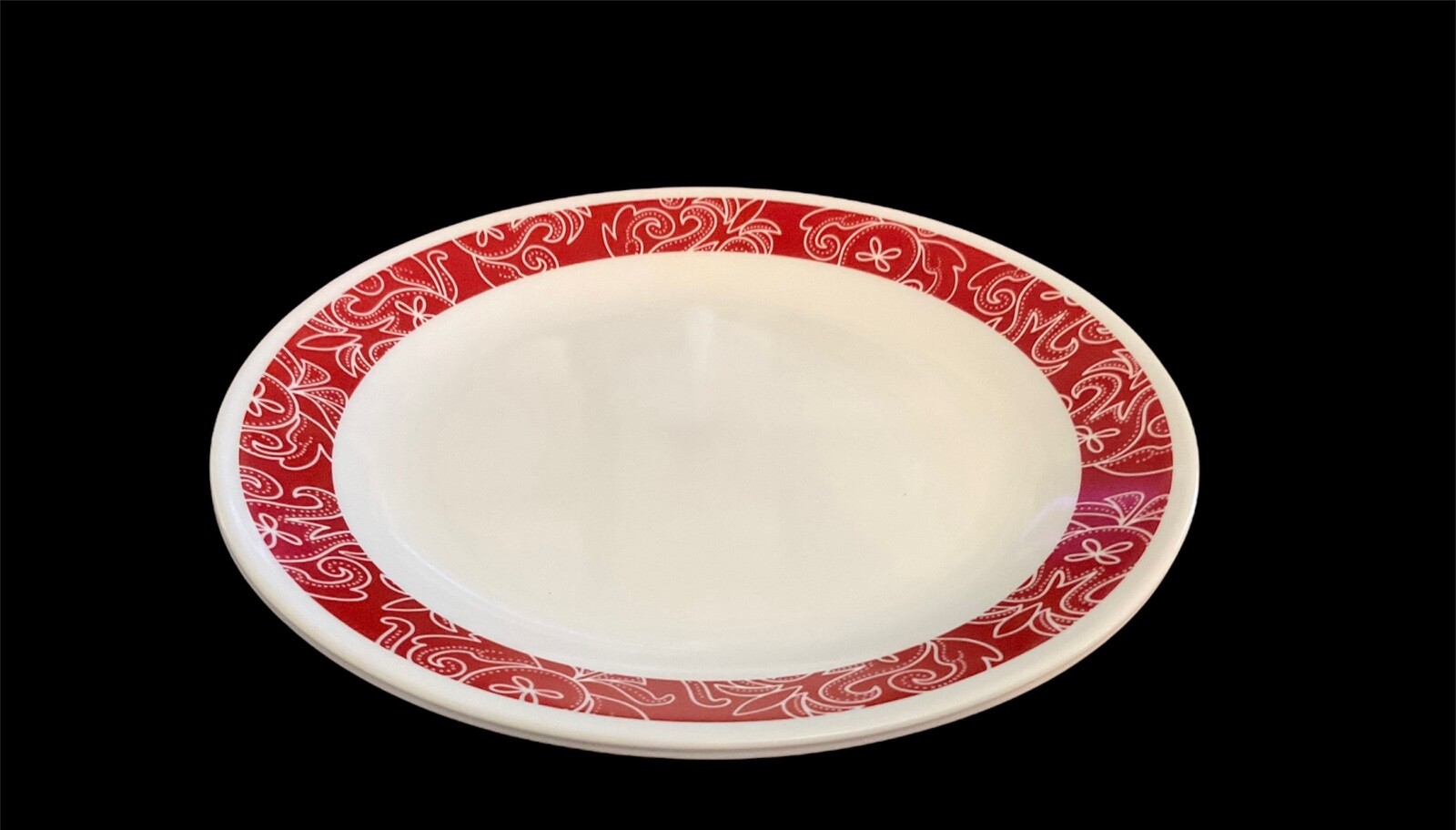 Corelle Bandhani (2) Dinner Plates Red Paisley on White eBay