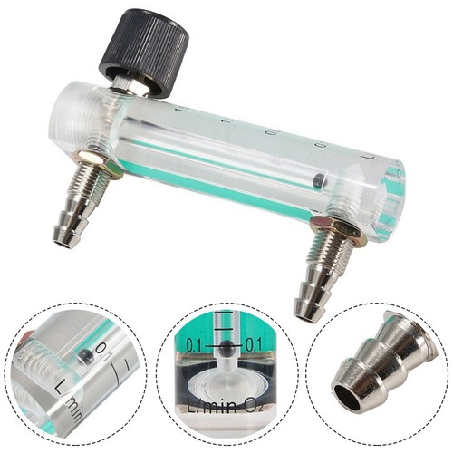 Heizung Luftmesser 9.3×2.2×2.2 Cm Acryl Kontrolle Sauerstoffflussmeter