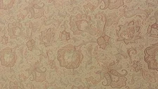 Paisley Floral fabric remnant red/light brown 100" long X 59" wide