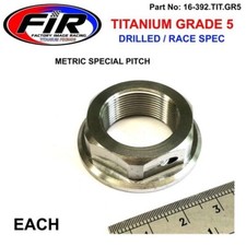 Kawasaki KLR650 KL650 95-14 Titanium Drilled Steering Stem Flange Nut Race