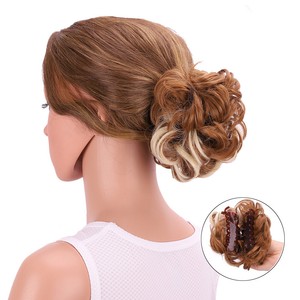 Women S Curly Hair Bun Updo Cover Chignon Claw Clip In Hairpieces