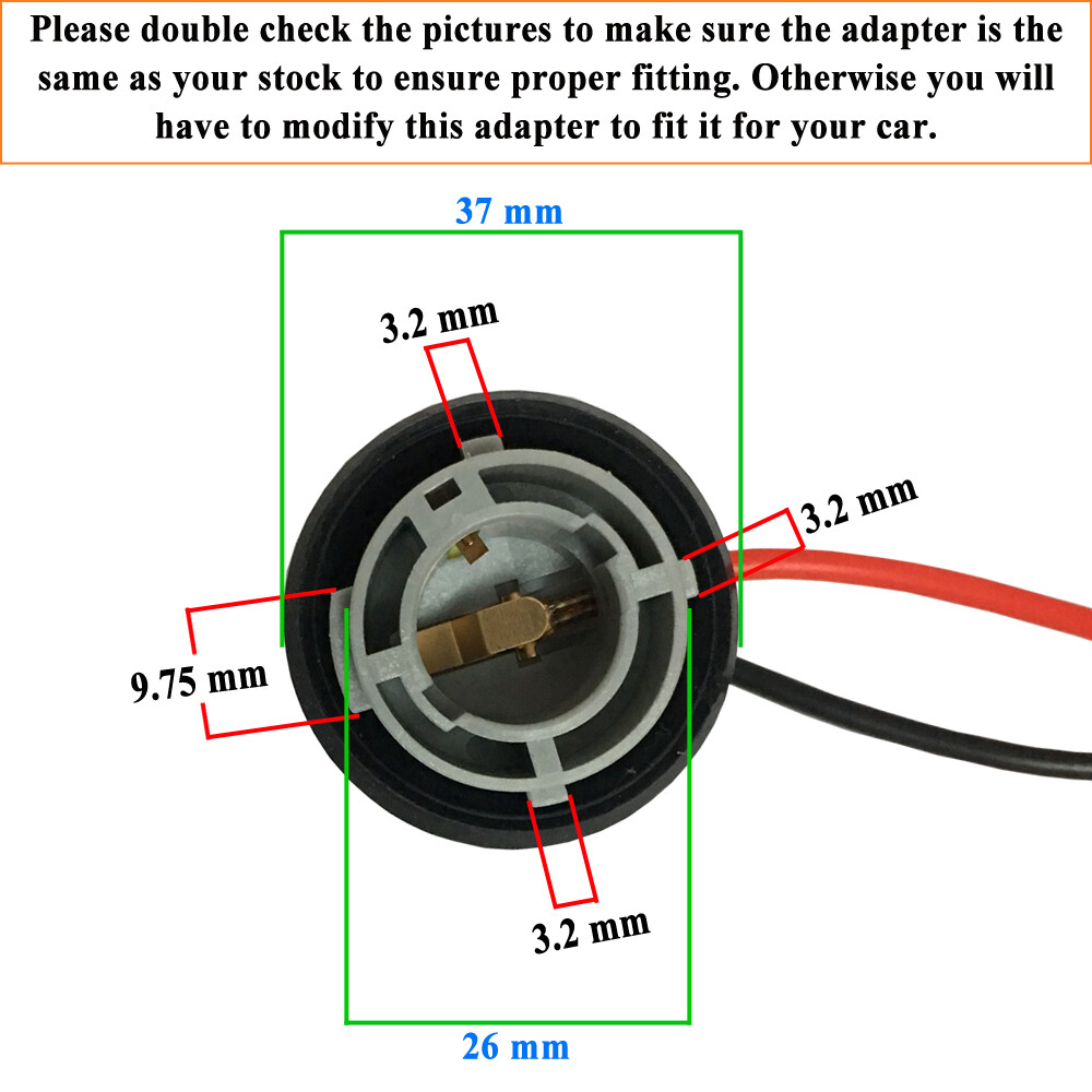 1pc 1156 7506 BA15S Turn Signal Light Bulb Socket Wiring Harness