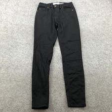 Free People Pants Womens 25 Black High Rise Stretch Slim Leg Casual