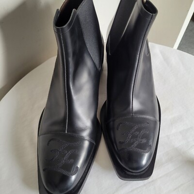 FENDI BLACK MEN'S CHELSEA BOOTS SIZE UK