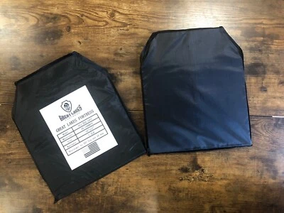 GREAT LAKES FORTRESS Level IIIA 3A Soft Bulletproof Body Armor Plate PAIR 10x12 Very Light