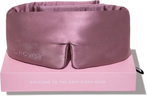 Hypoallergenic Silk Sleep Mask - Ultimate Comfort & Light Blocker in Damask Rose
