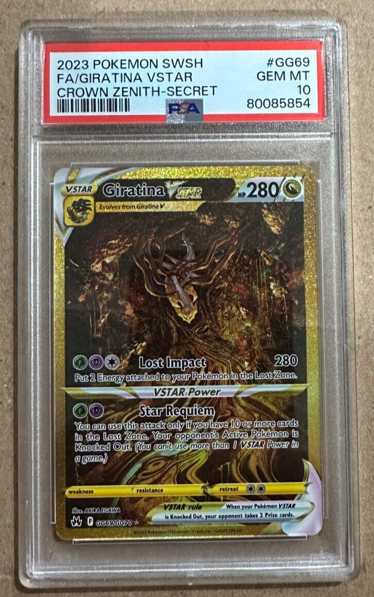 Pokémon Giratina VSTAR Secret Crown Zenith GG69 PSA 10