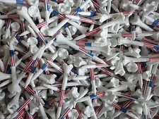 New 100 Pride Sports 2 3/4" 2.75" Evolution Golf Tees USA Flag White Blue Red 