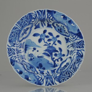 Large 1680-1700 Kangxi Period Kraak Revival Klapmuts Blue White Dish Rare Qing