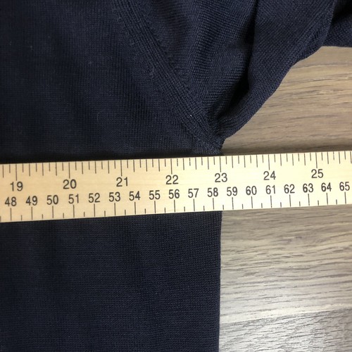 Giorgiolini Men's Size XL Pure Wool Ribbed Pullover Black Made In Italy Sweater - Picture 5 of 7
