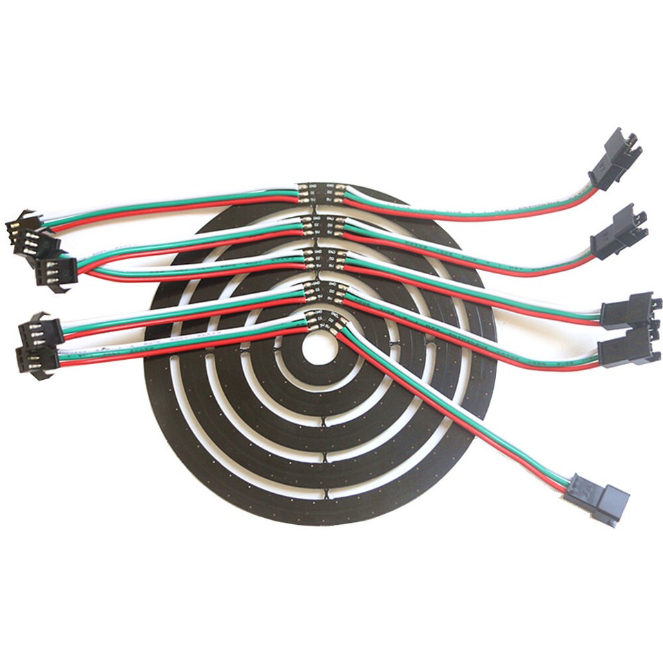 8/16/24/35/45/128 Bit WS2812B 5050 RGB LED Ring Light Module DC 5V for ...