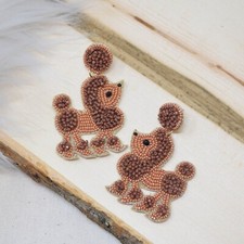 Dog Animal Earring, Stud Earrings, Beaded Earrings, Gift ideas  4224