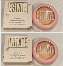 2 Estate Dew Me Baked Highlight Powder In BYEEE 3.2g/.11oz Full Size NIB