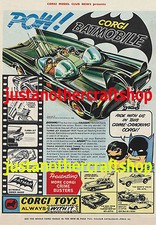 Corgi Toys 267 Batman Batmobile 1966 Large Size A3 Poster Advert Leaflet Sign