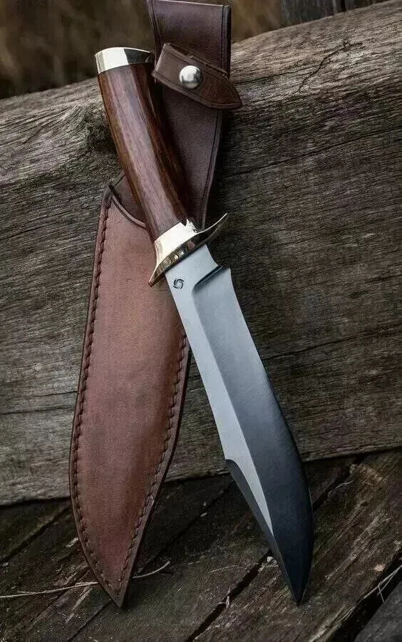 CUSTOM HANDMADE CARBON STEEL HUNTING BOWIE KNIFE CAMPING KNIFE SURVIVAL KNIFE