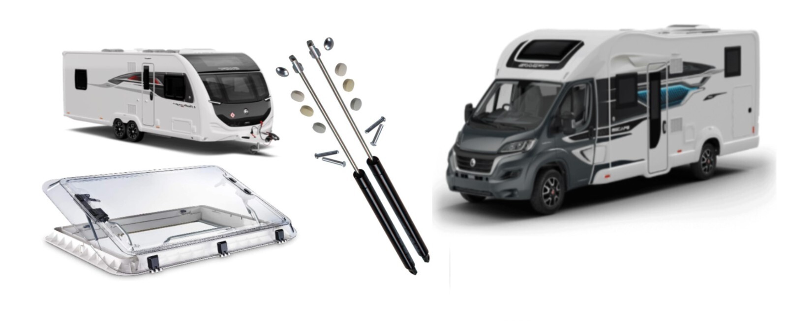Seitz Dometic Heki 2 Caravan or Motorhome Rooflight 2 Gas Struts