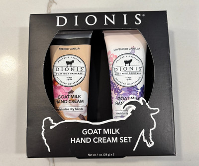 1 Set Dionis Goat Milk Hand Cream  French Vanilla & Lavender Vanilla 1 Oz Each